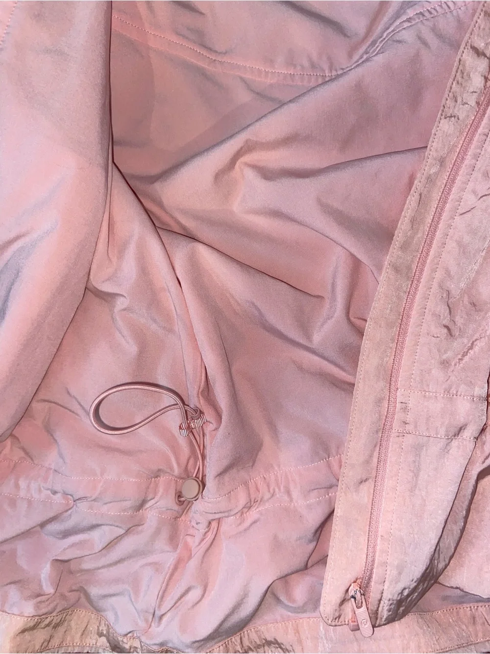 lululemon athletica Athleisure Gorpcore Shimmery Light Pink Hooded Zip-Up Jacket